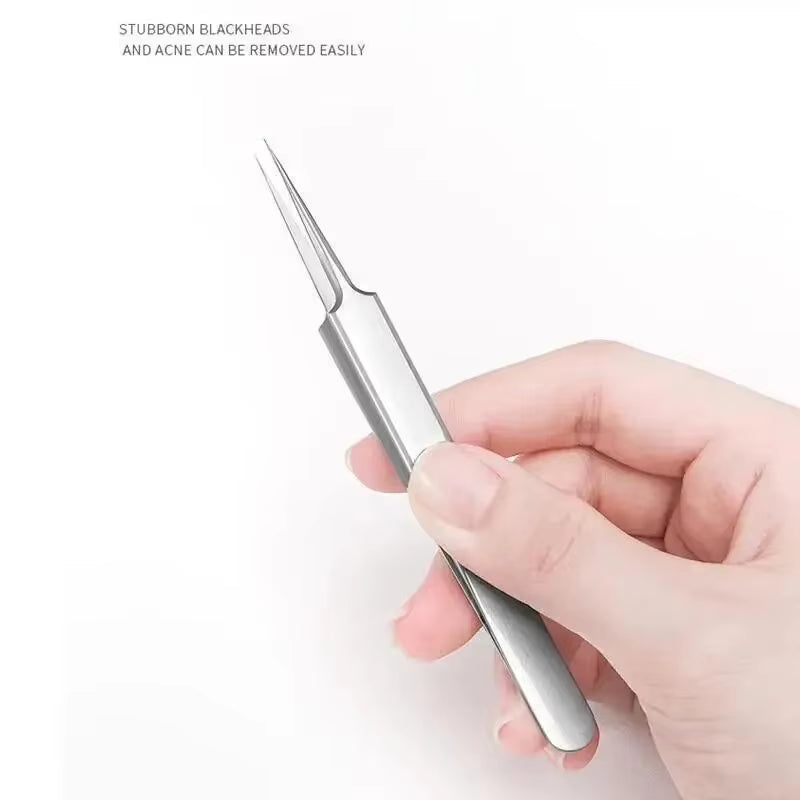 11Pcs Ingrown Hair Tweezers & Acne Blackhead Removal Needles