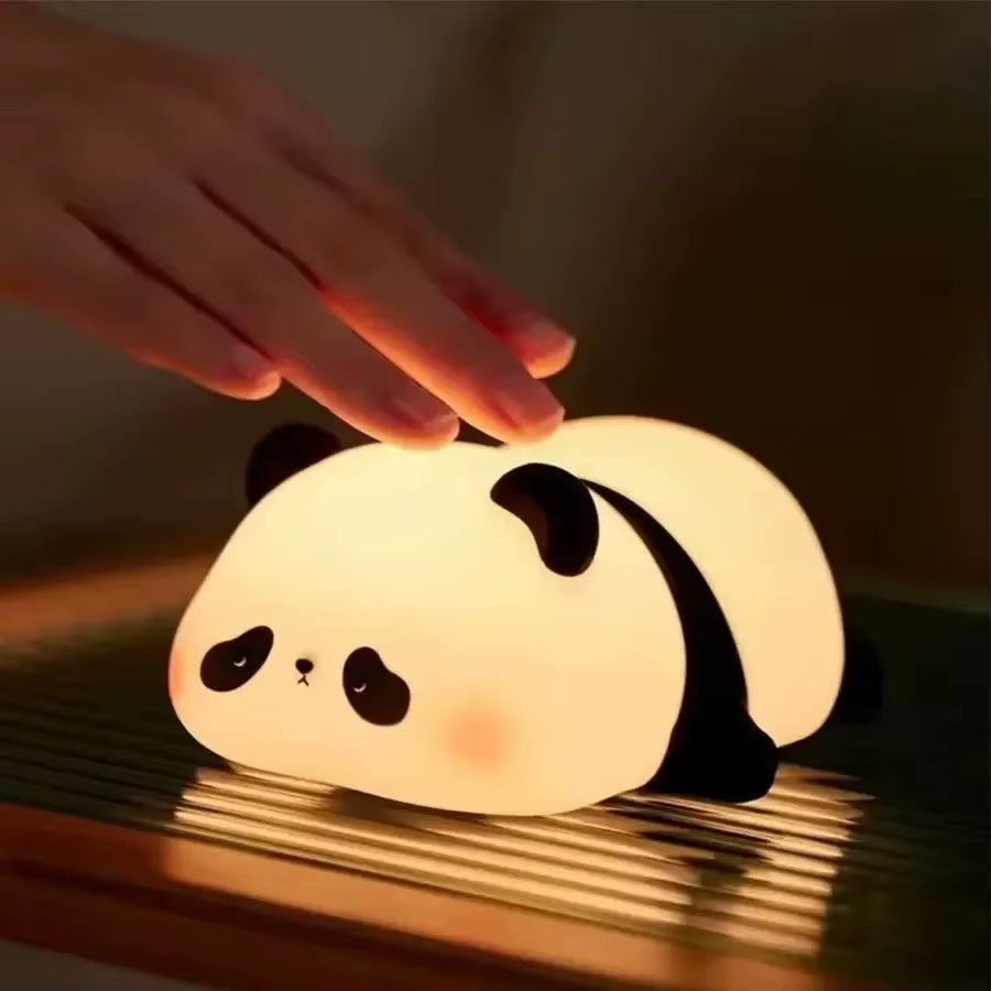 Cute Animal Giraffe Panda Silicone Night Light