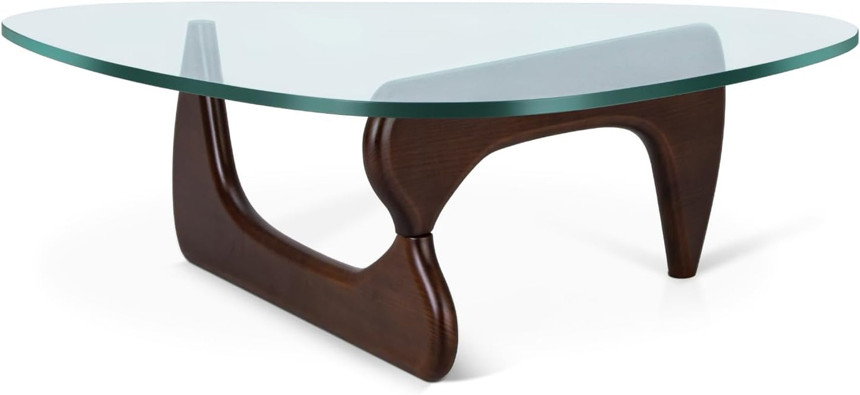 Noguchi Table Triangle Glass Coffee Table for Living Room, Patio, Study