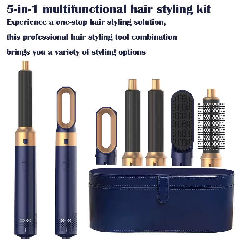 5 in 1 Multi Styler Hair Dryer with Curling Barrel Hot Air Brush Styling Tool