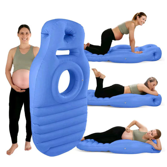 Pregnant Woman Air Mattress with Abdominal Hole,The best for Prone Sleep, PVC Inflatable Maternity Mattress