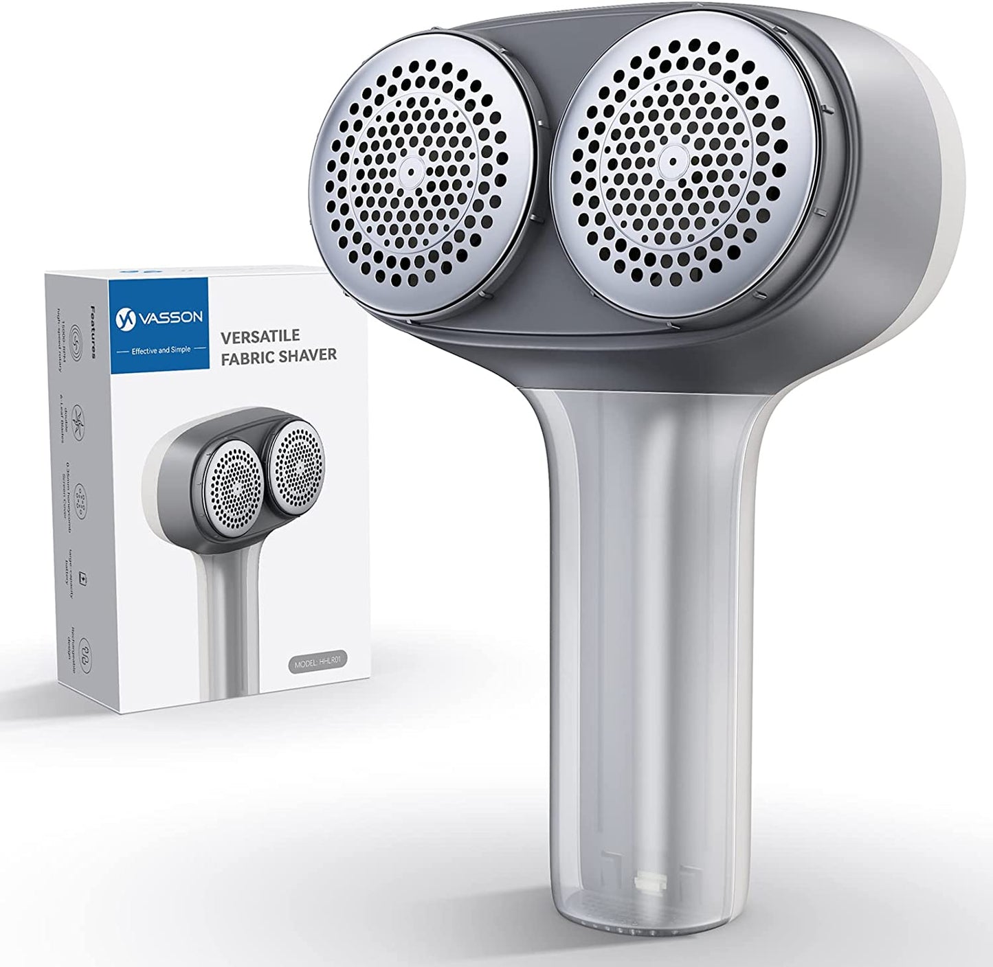 Fabric Shaver, Electric Lint Remover, Rechargeable Lint Shaver (Greyish White)