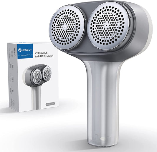 Fabric Shaver, Electric Lint Remover, Rechargeable Lint Shaver (Greyish White)
