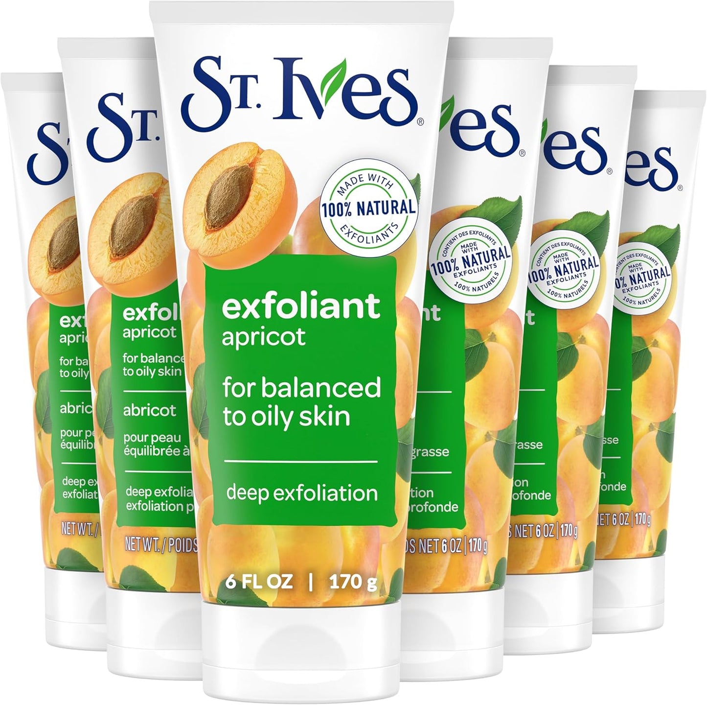 Fresh Skin Apricot Face Scrub, Deep Exfoliator Skin Care for Clean Glowing Skin