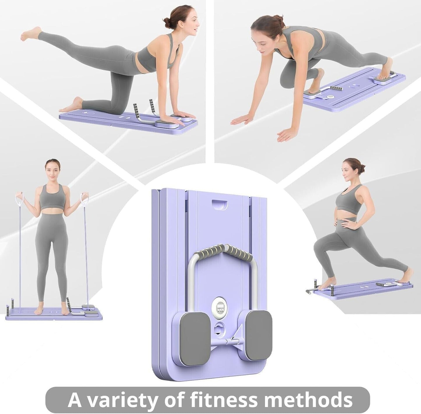 Pilates Reformer Board, Portable and Foldable Abdominal Core Trainer Equipment