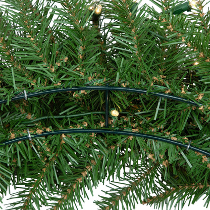 36" Prelit Eastern Pine Artificial Christmas Wreath - Clear Lights