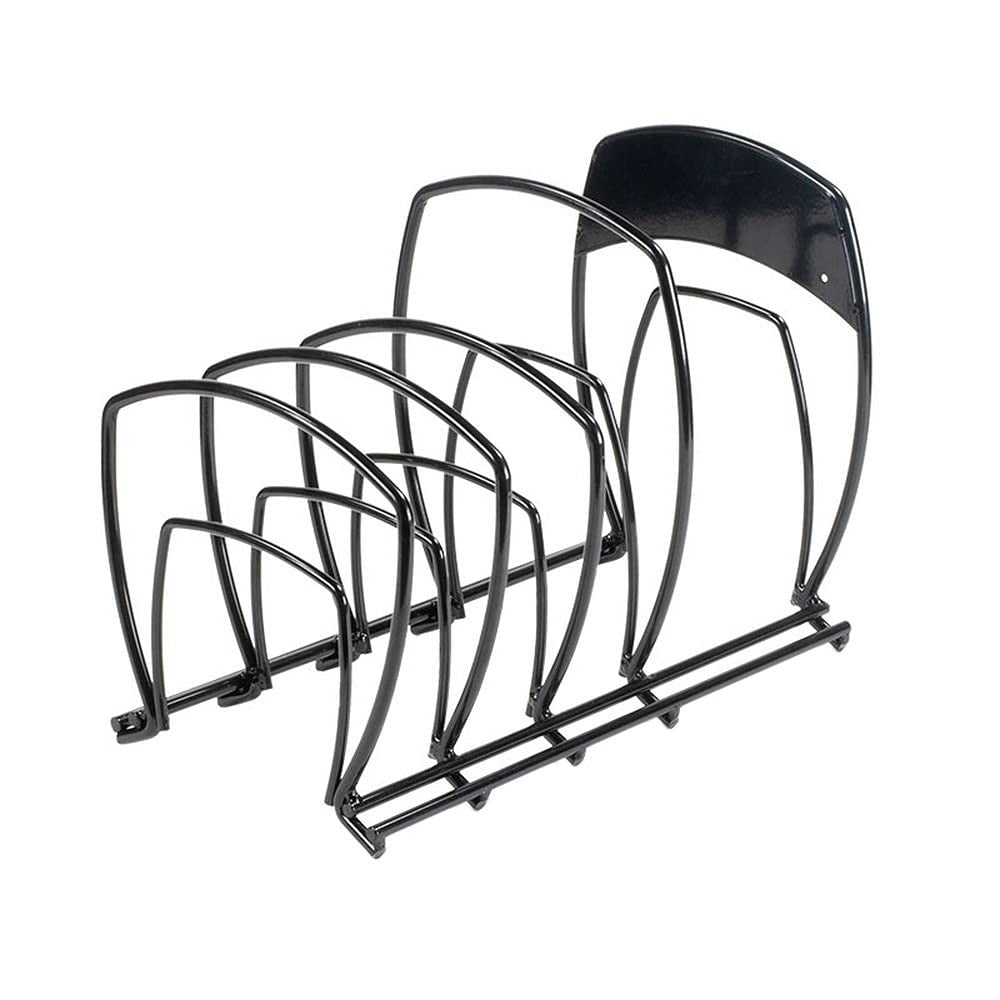 5 Tier Black Cookware Organizer Heavy Duty Storage Rack for Pots and Pans