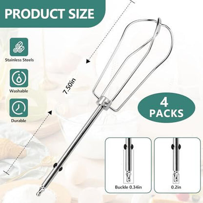 Hand Mixer Replacement Beaters for Cuisinart CHM Series Hand Mixer Parts, HM-...