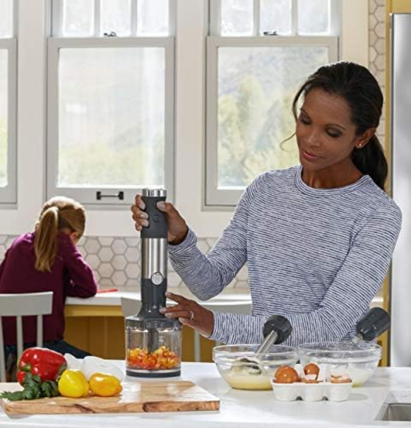 Immersion Blender | Handheld Blender for Shakes, Smoothies, Baby Food & More | Includes Whisk & Blending Jar | 2-Speed | Interchanable Attachment for Easy Clean | 500 Watts | Stainless Steel