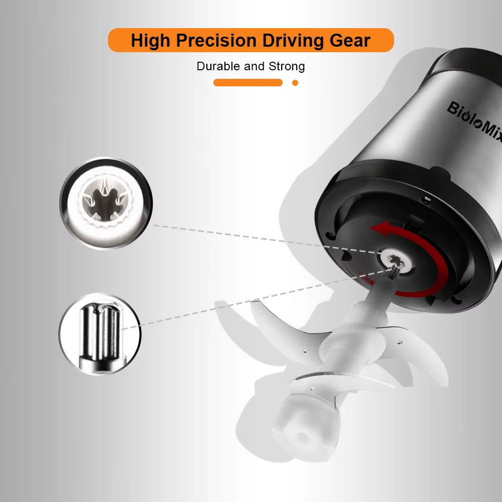 2 Speeds 500W Stainless Steel 2L Capacity Electric Chopper Meat Grinder Mincer Food Processor Slicer