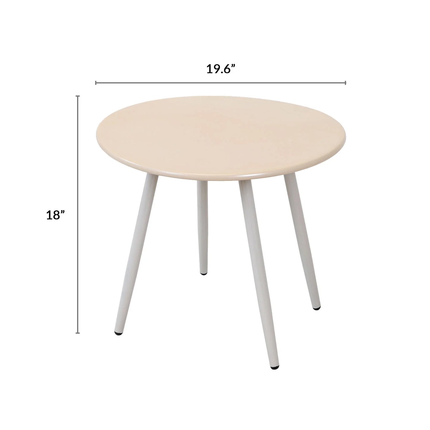 3-Piece Patio Table Chairs Bistro Set, Grey, Outdoor All