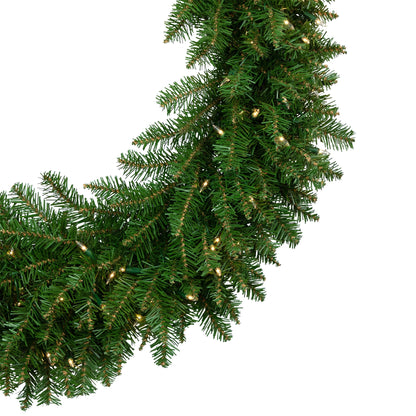 36" Prelit Eastern Pine Artificial Christmas Wreath - Clear Lights