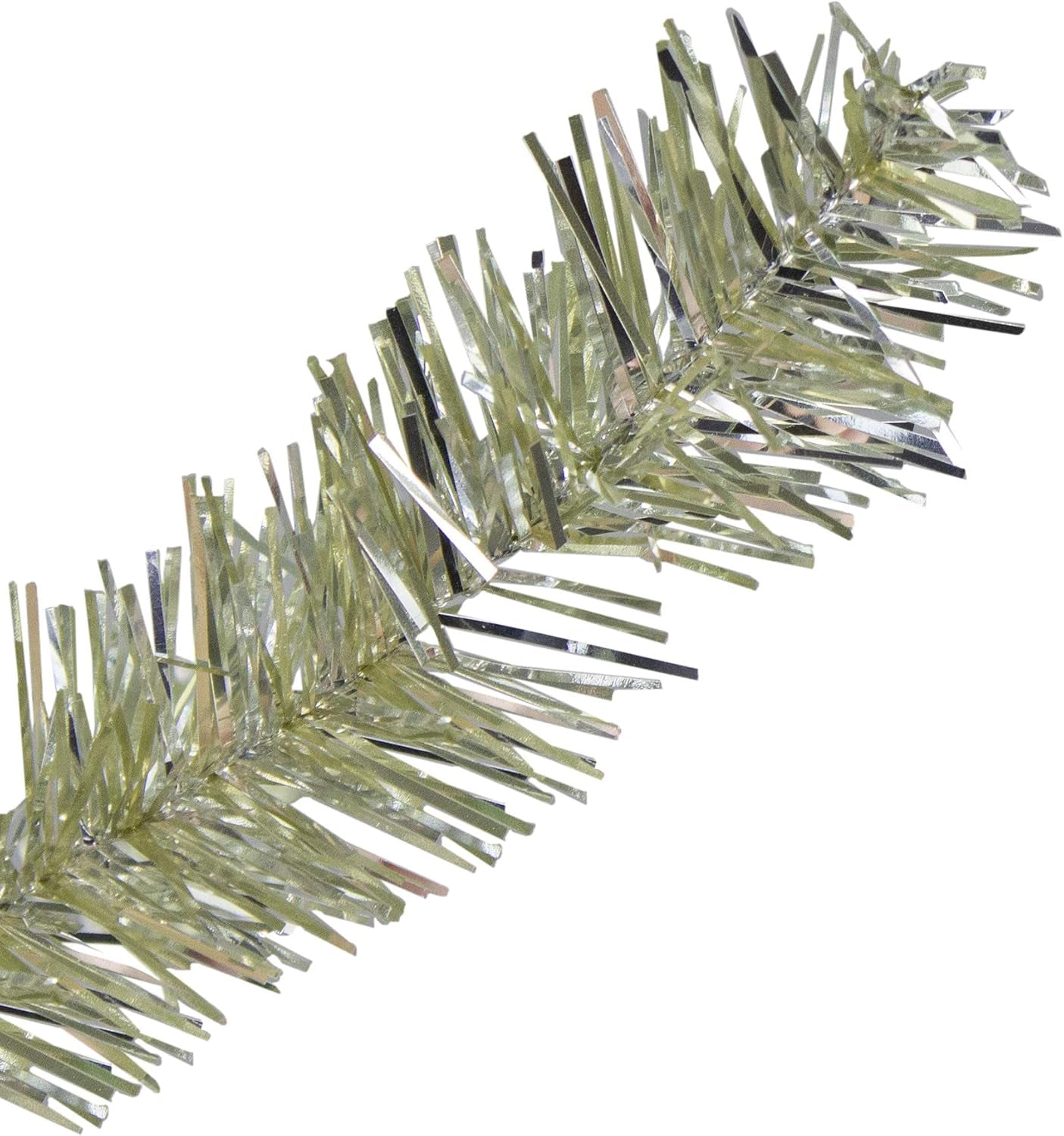 4.5' Soft Metallic Champagne Artificial Tinsel Christmas Tree - Clear Lights
