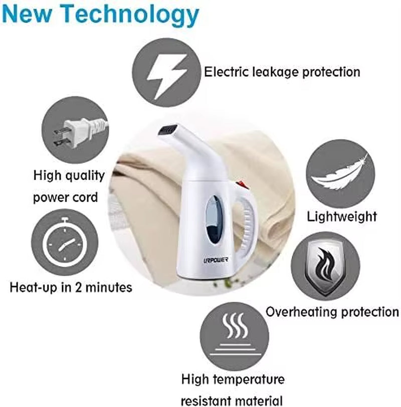 Steamer for Clothes Steamer, Portable Handheld Garment Fabric Steamer Fast Heat-Up Powerful Clothes Steamer with High Capacity