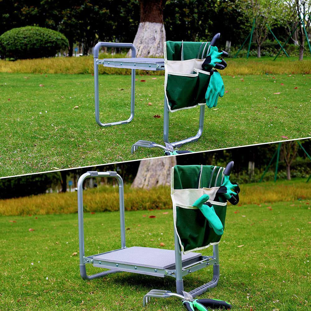 4-Piece, Garden Kneeler Seat Foldable Durable Garden Stool, Garden Tool Set