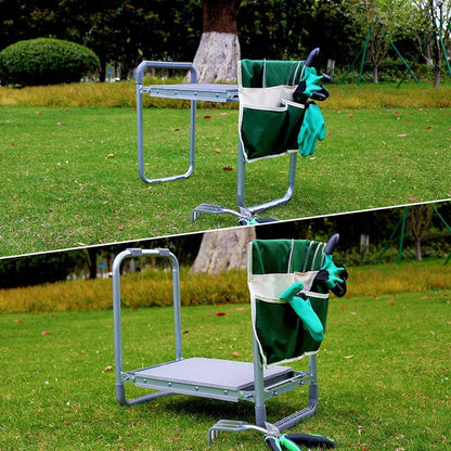 4-Piece, Garden Kneeler Seat Foldable Durable Garden Stool, Garden Tool Set