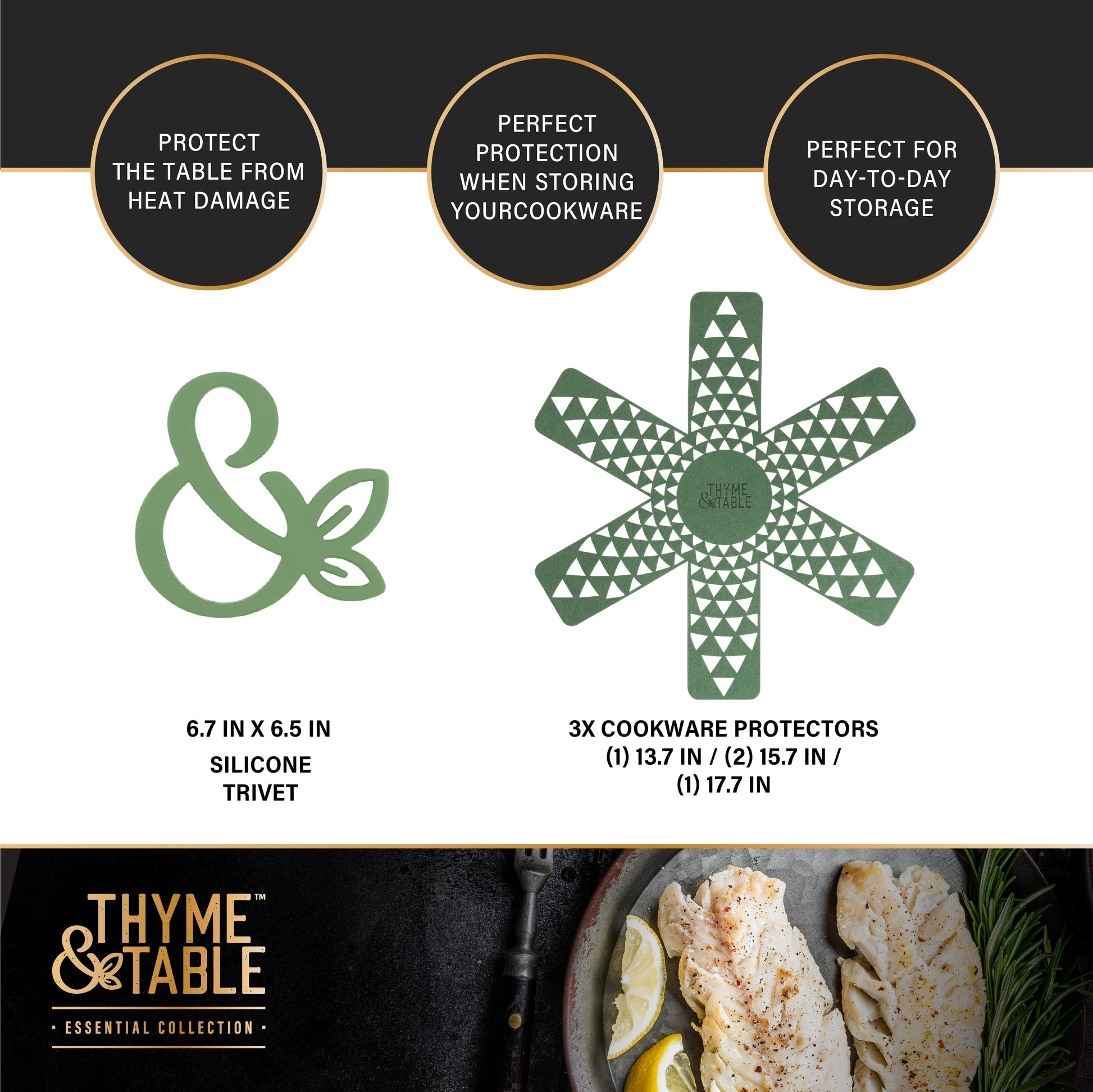 12-Piece Non-Stick Supreme Cookware Set, Pots and Pans Set - Olive