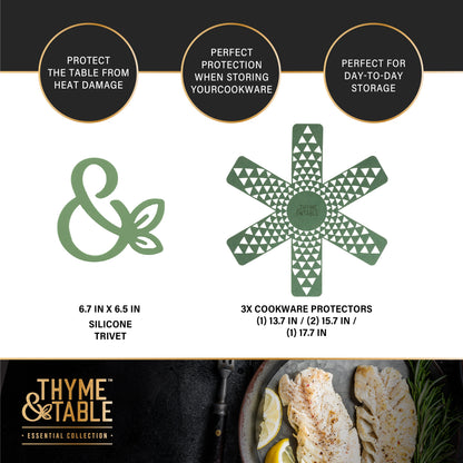 12-Piece Non-Stick Supreme Cookware Set, Pots and Pans Set - Olive