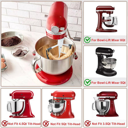 Flex Edge Beater for Kitchen Aid Mixer 6 Quart Bowl-Lift Stand Mixer, 6 QT