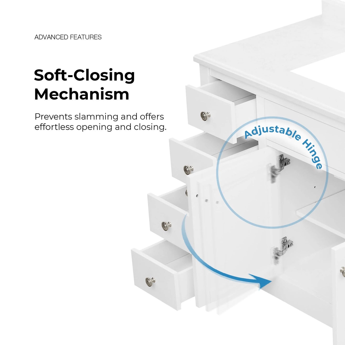 Mvnc42 New Chateau 42" Free Standing Single Vanity Set - White