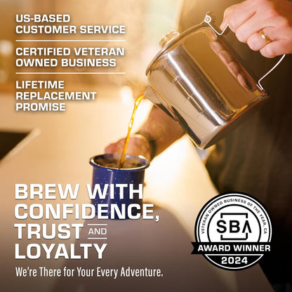 COLETTI Bozeman Percolator Coffee Pot — Coffee Percolator, Camping Coffee Pot –