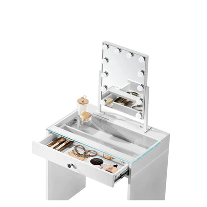 Impressions Vanity Slaystation Little Princess Vanity Set, Vanity Table with Mirror & Chair (White)