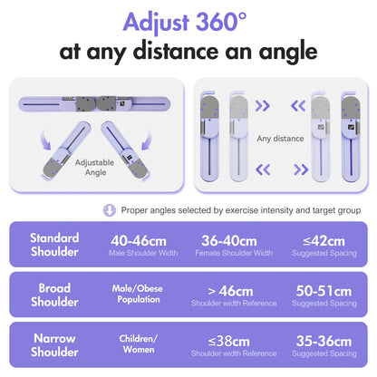 Pilates Reformer Board AB Portable Split Resistance Gym Equipment with Resistance Bands LCD Display Full Body Workout Machine