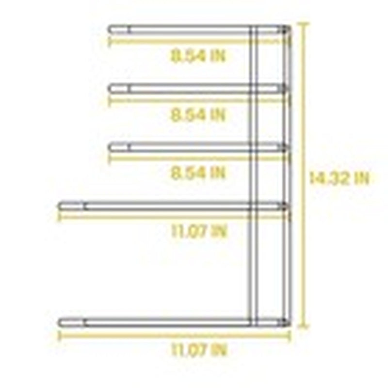 5 Tier Black Cookware Organizer Heavy Duty Storage Rack for Pots and Pans
