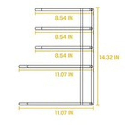 5 Tier Black Cookware Organizer Heavy Duty Storage Rack for Pots and Pans