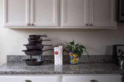 5 Tier Black Cookware Organizer Heavy Duty Storage Rack for Pots and Pans