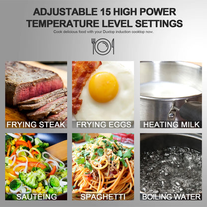 1800W Portable Induction Cooktop Countertop Burner, Black 9100MC/BT-M20B