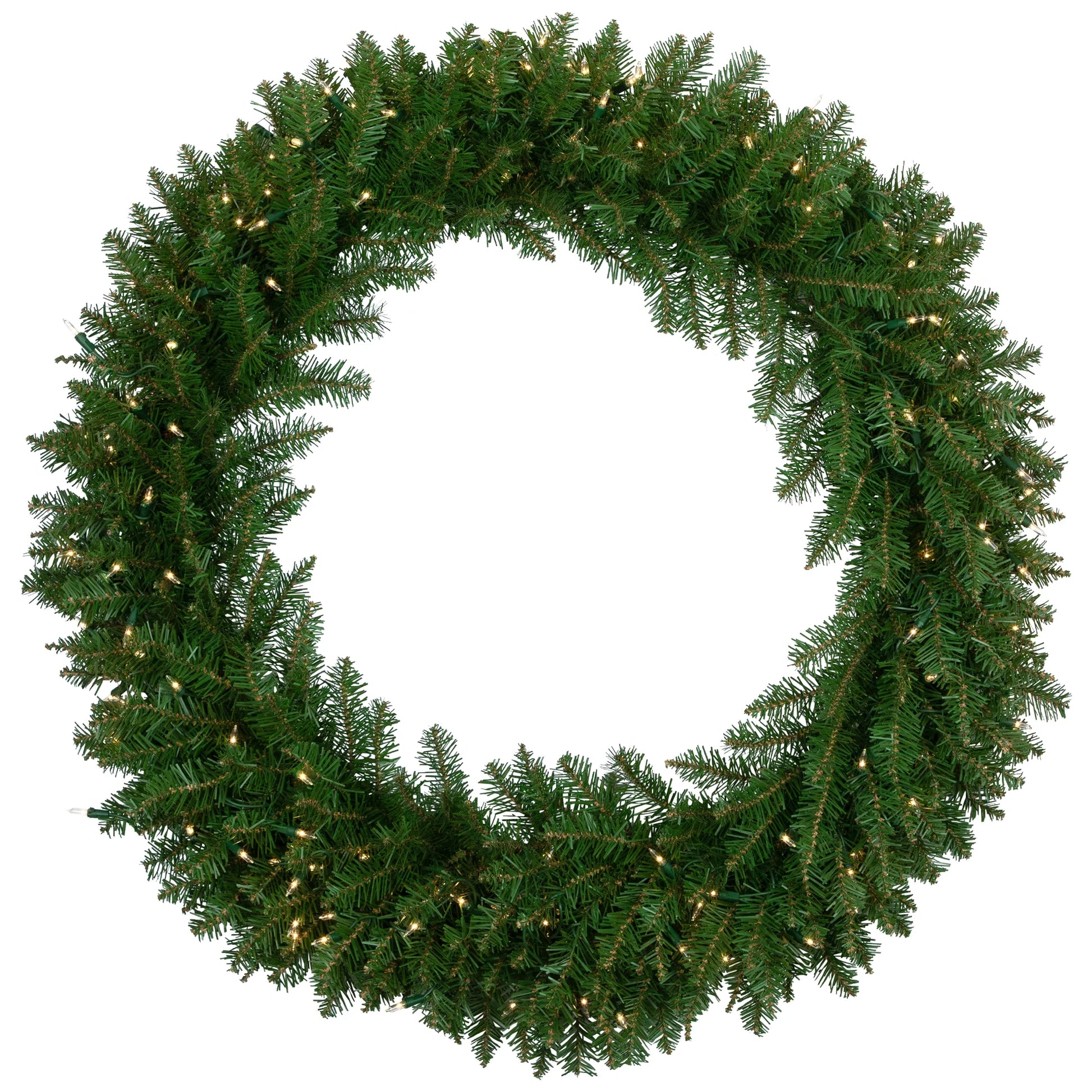 36" Prelit Eastern Pine Artificial Christmas Wreath - Clear Lights