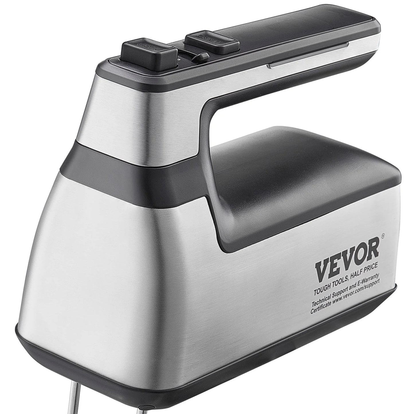 VEVOR Cordless Electric Hand Mixer, 250W, Continuously Variable Electric Handheld Mixer, with Turbo Boost Beaters Dough Hooks Storage Bag, Baking Supplies for Whipping Mixing Egg Cookie Cake Cream