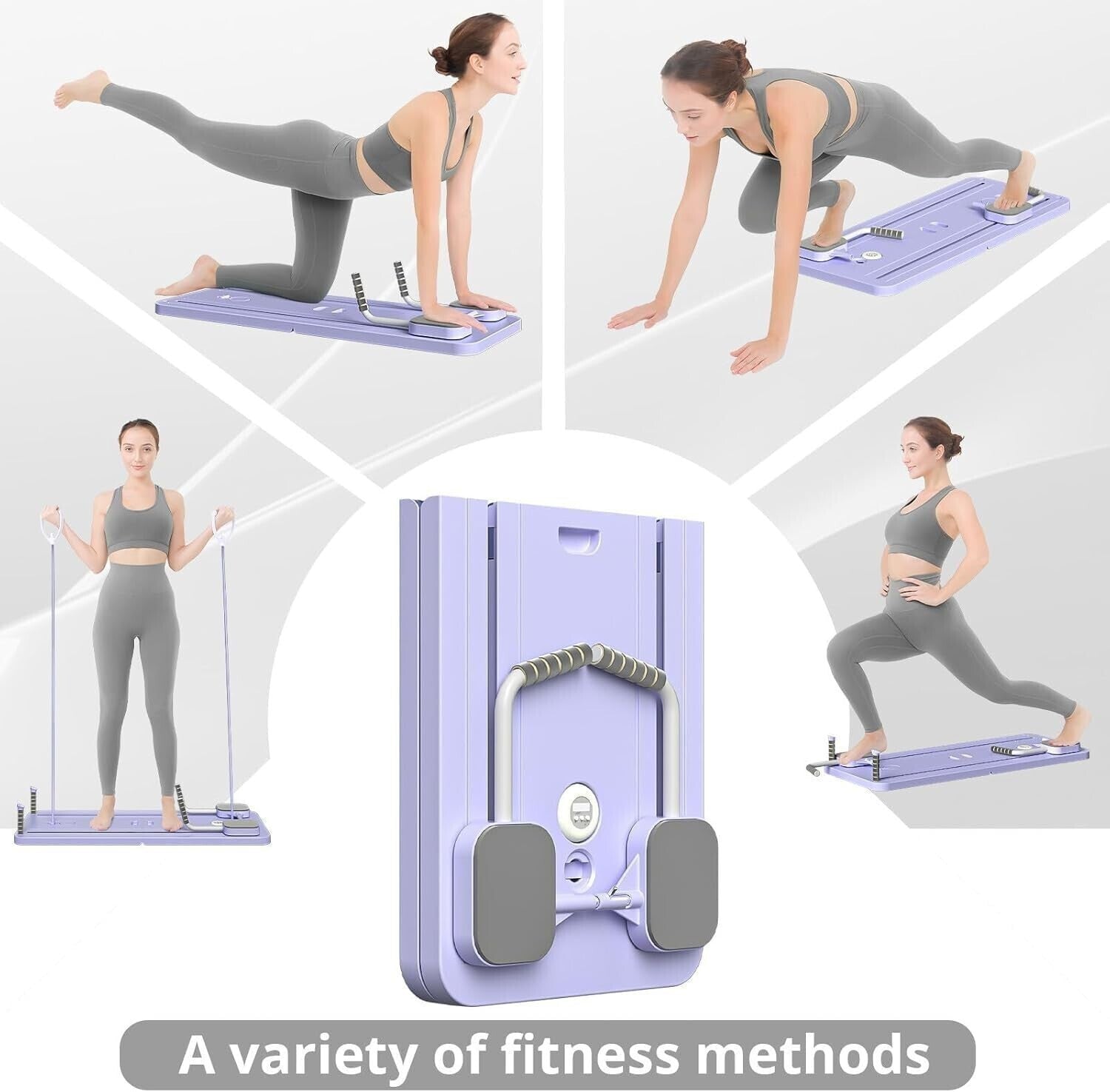 Pilates Reformer Board, Portable and Foldable Abdominal Core Trainer Equipment