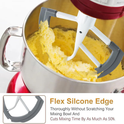 Flex Edge Beater for Kitchen Aid Mixer 6 Quart Bowl-Lift Stand Mixer, 6 QT