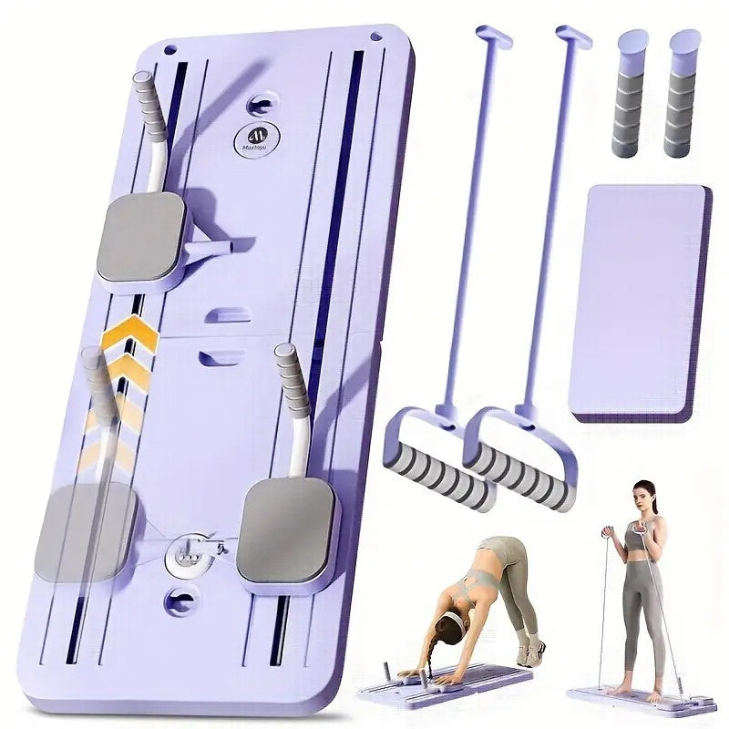 Pilates Reformer Board, Portable and Foldable Abdominal Core Trainer Equipment