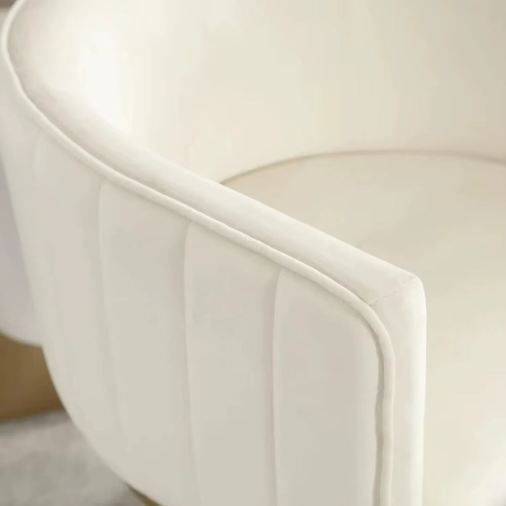 Dining Chairs Set of 4, Velvet with Metal Frame Comfy Upholstered Side Barrel Chairs, Kitchen Chairs Set