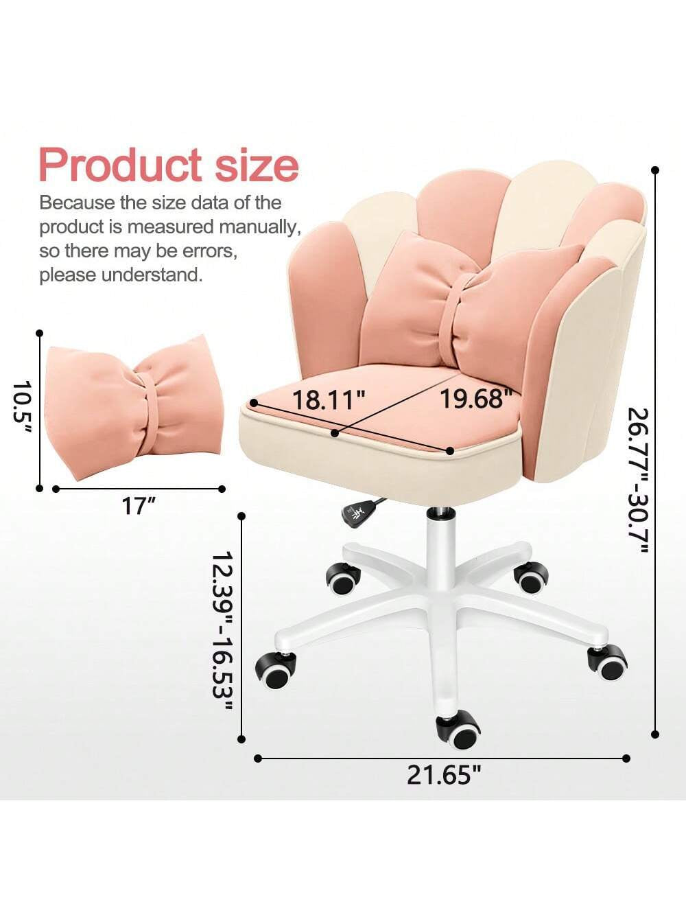 Office Chair Cute Petal Desk Chair, Modern Fabric Home Butterfly Chairs Height Adjustable Chair Makeup Chairs Computer Chairs