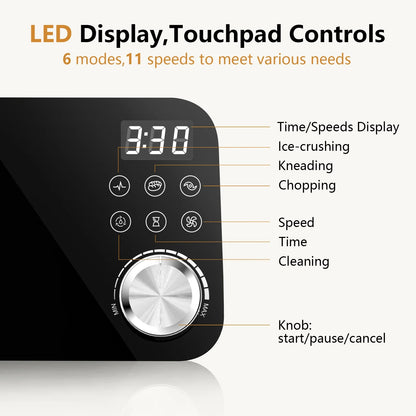 Food Processor, 12 Cup 600W Multifunctional Food Vegetable Chopper, for Shredding, Slicing, Doughing, Emulsifying and Juicing, Silver