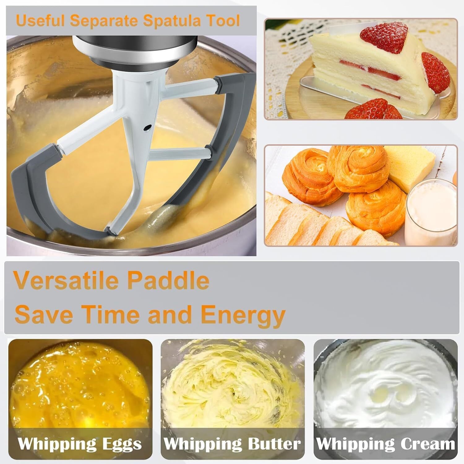 Flex Edge Beater for Kitchen Aid Mixer 6 Quart Bowl-Lift Stand Mixer, 6 QT